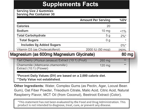 2pack Magnesium Glycinate Gummies