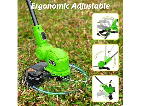 SUNCHERS 12-inch 20V Cordless Weed Wacker