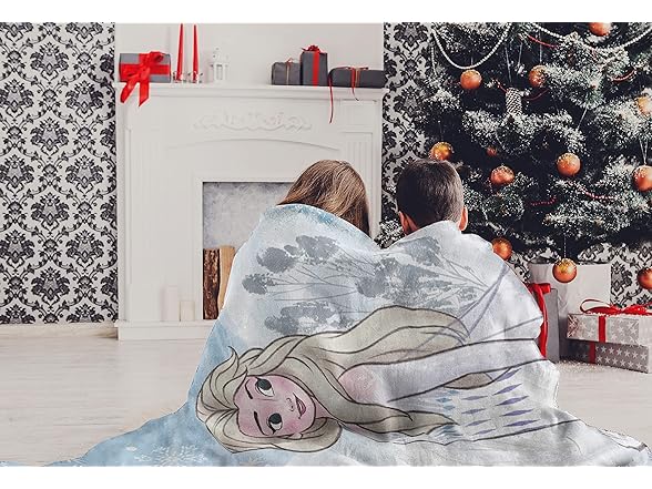 Northwest Frozen Micro Raschel Throw Bla