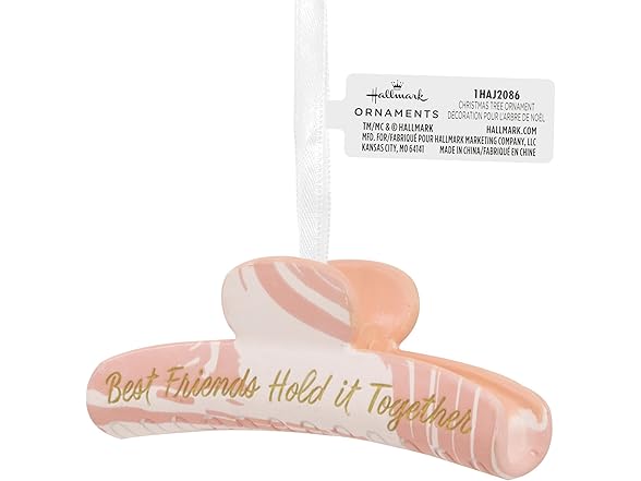 Hallmark Friends Hold It Together Hair Clip Ornament