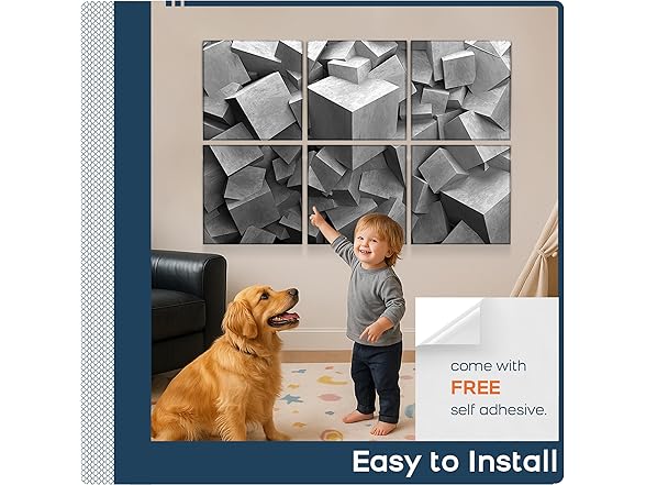 BUBOS 6 Pack Self-Adhesive Acoustic Wall Panels