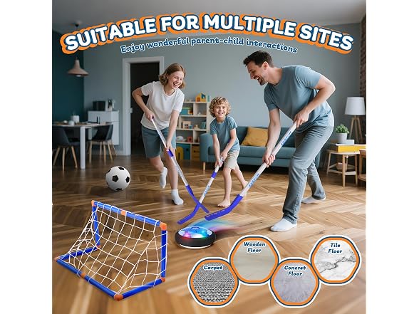 Nazano 3-in-1 Hover Hockey and Soccer Ball Set
