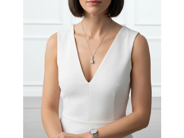 Moissanite Diamond Graduating Necklace