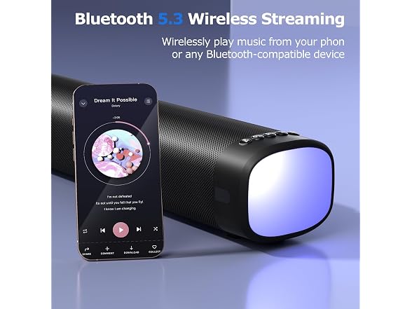FHNFHN Sound Bar for Smart TV, 100W