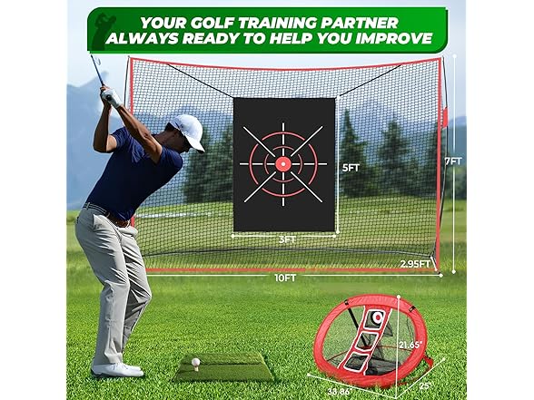 FAHKNS Golf Practice Net 10 x 7FT