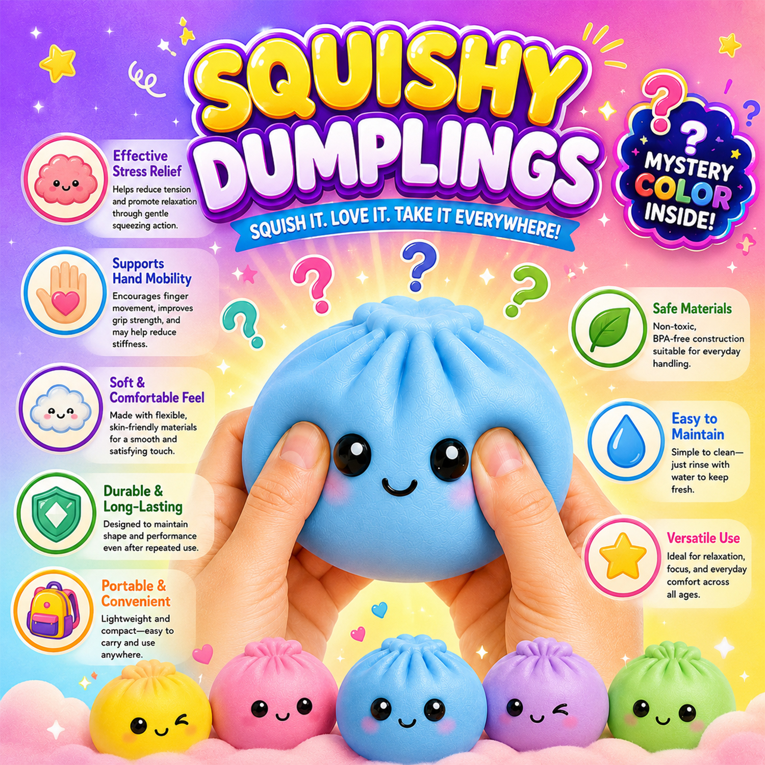 Twilight Squishy Sensory Toys Dumpling - Your Choice - Gallery 16