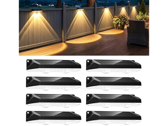 Brightown 6 Pack Solar Fence Lights