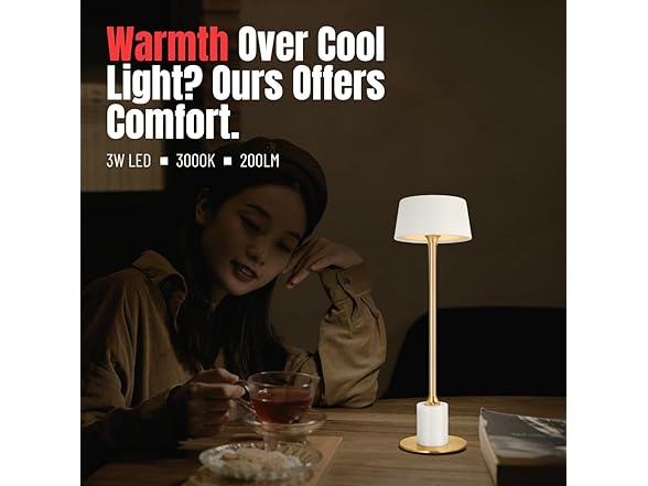 TIDATIK Cordless Table Lamp