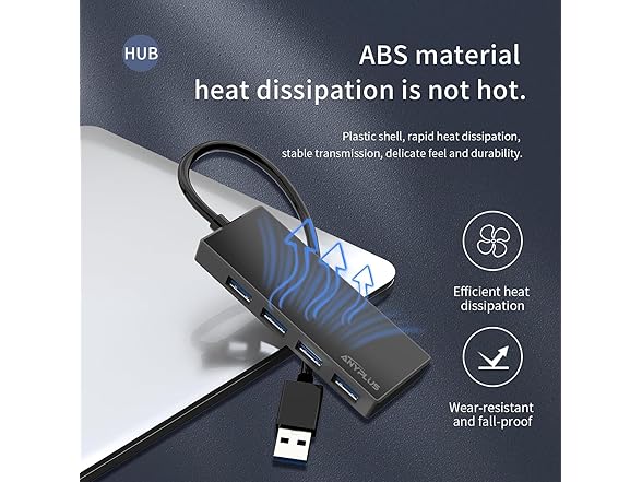 ANYPLUS 4 Port USB Hub Splitter