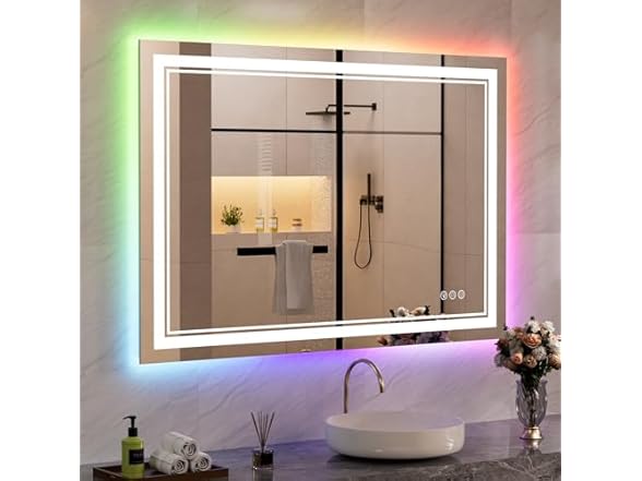 LED Bathroom Mirror with RGB Lights
