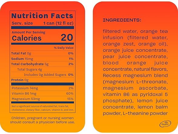 Recess Blood Orange Magnesium, 12pk