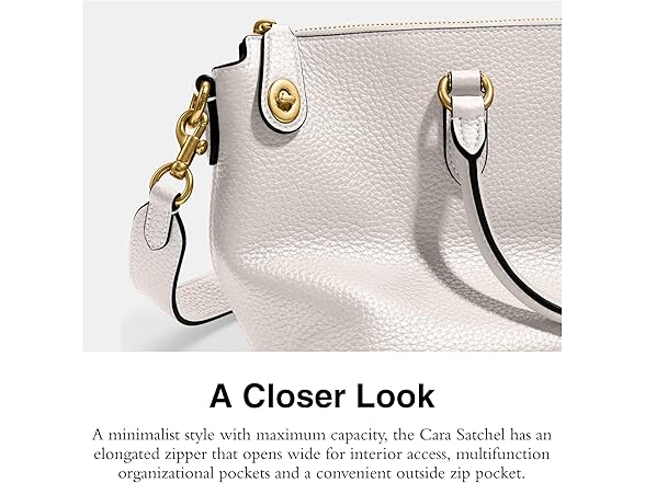 Coach Women's Soft Pebble Leather Cara Satchel