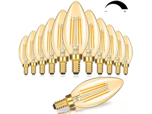 GoBright B0GXDYYFJR E12 Candelabra LED Light Bulbs