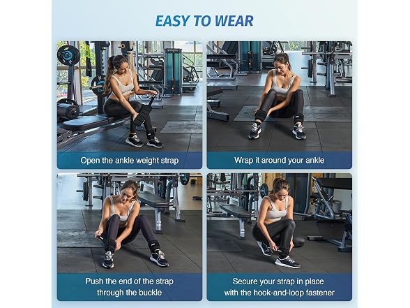 ZELUS Adjustable Ankle Weights 7lbs Pair