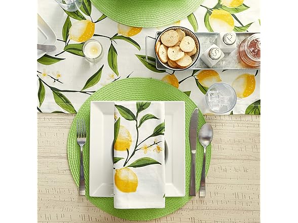 DII Classic Woven Placemat 6Pc Set, Lime