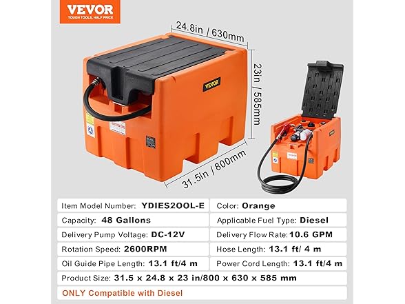 VEVOR Portable Diesel Tank