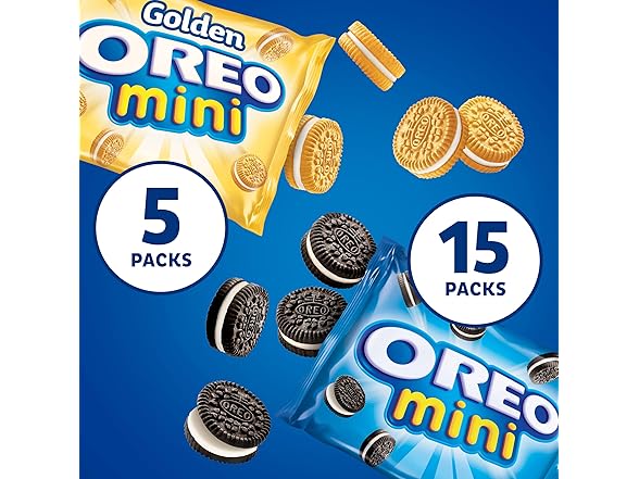 Oreo Mini Mix Sandwich Cookies Variety Pack, 20PK