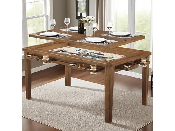 Haddockway Light Walnut 63"×39“ Board Game Table