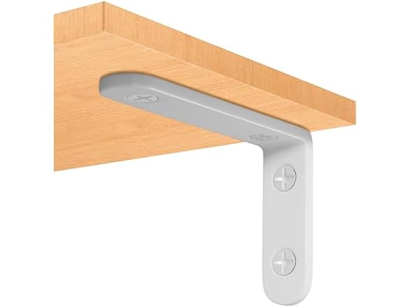 YIKOUJIS 36 Pcs Shelf Bracket,4 Inch White Float