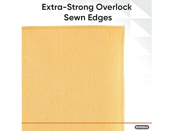Superio Yellow Microfiber Cleaning Cloth