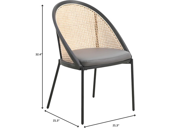 LeisureMod Urbane Wicker Dining Chair