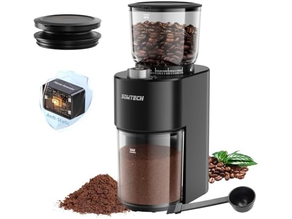 Anti-static Conical Burr Coffee Grinder