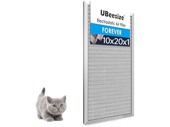 UBeesize Reusable 10x20x1 Air Filter Electrostatic HVAC