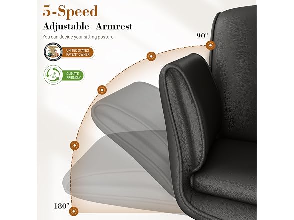 HeroSet W0893 Criss Cross Chair with Wheels Armrests 1 (Open Box)