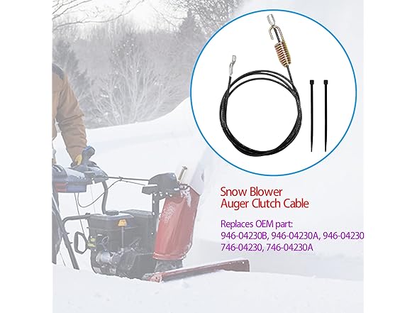 Yiekea 946-04230B Auger Clutch Cable