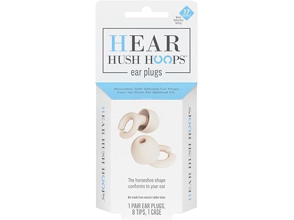 Hush Hoops Ear Plugs Ultra Soft Reusable Noise
