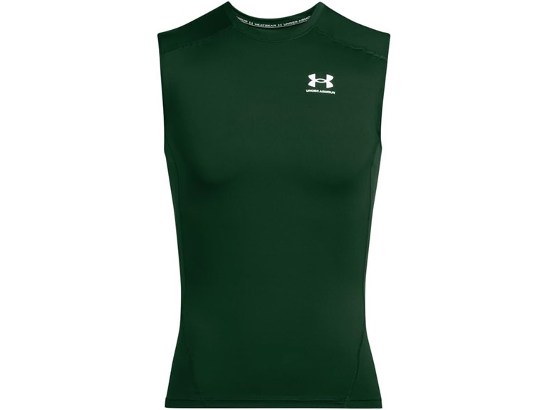 Under Armour  3X-Large UA Men's HeatGear Sleeveless Compression Forest Green / White