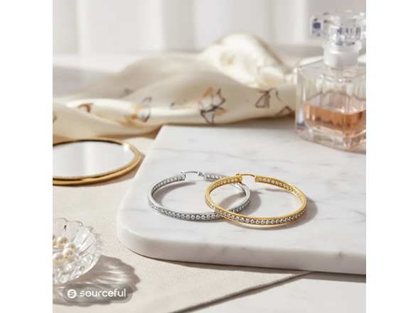 Womens 40mm Hoop Earrings