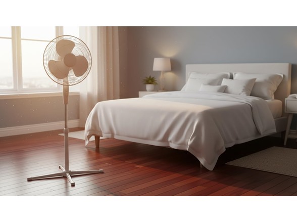 J&V Textiles 16" Oscillating Fan with Remote