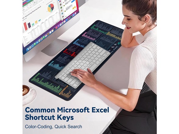 Excel Shortcut Mouse Pad 10 Key Zones