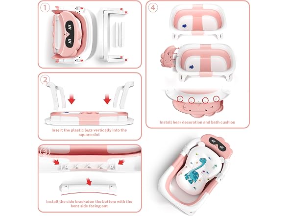 AVIDOR Collapsible Baby Bathtub