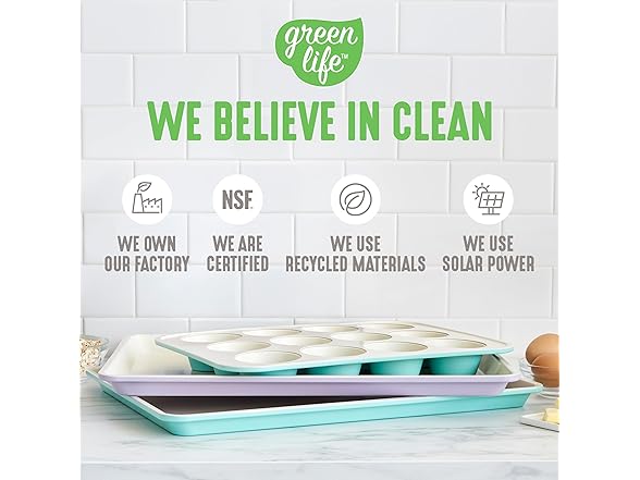 GreenLife Bakeware 18” x 13” Half Cookie Sheet Baking Pan