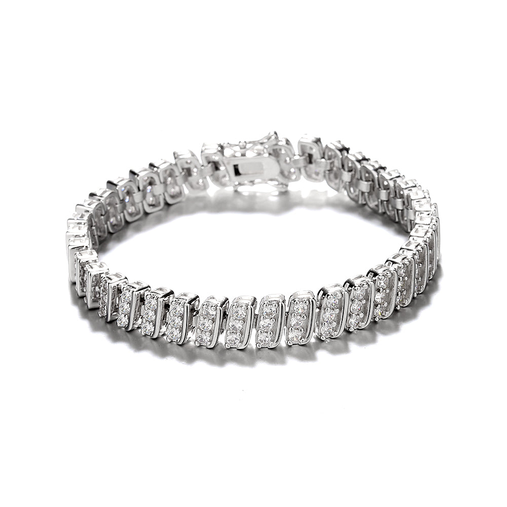 18K Vintage Style Tennis Bracelet - Gallery 5