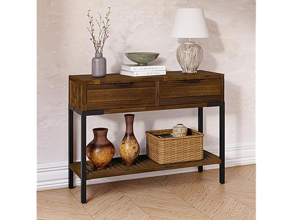 Bme Millie Farmhouse Solid Wood Console Table