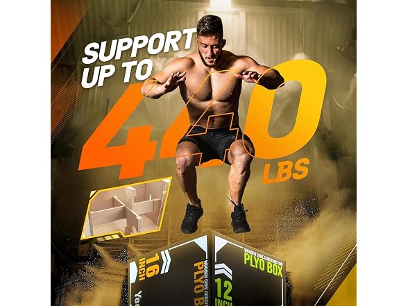 Yes4All 3-in-1 Soft-Padded Plyo Box