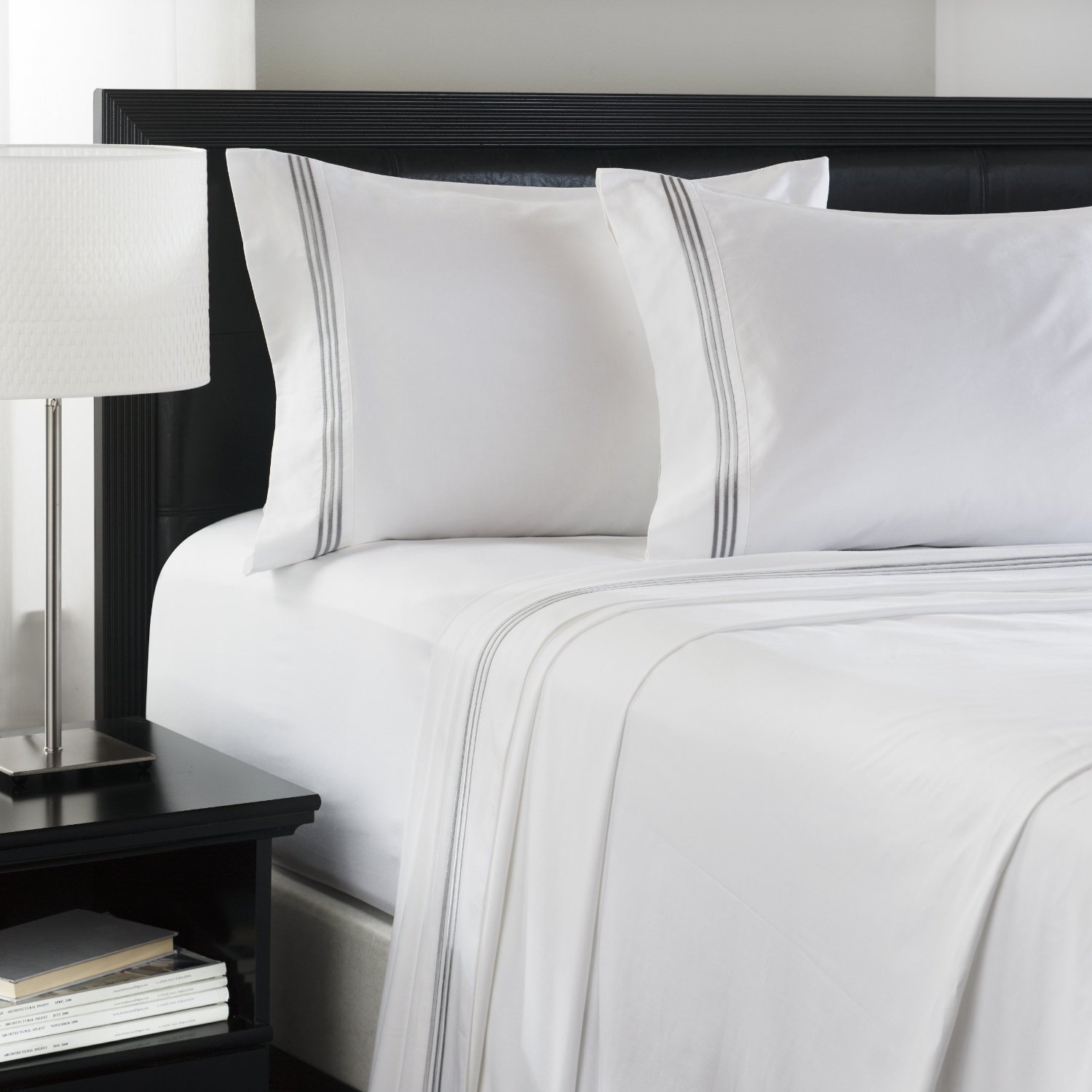 Luxury Home 3 Lines Microfiber Sheet Set - Gallery 16