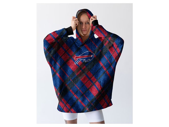 NFL Sherpa Flannel Hoodie Blanket - Choose Team