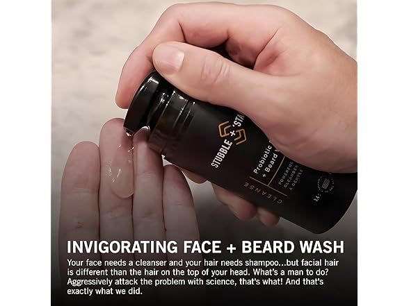 stubble & stache Face Wash and Beard Wash for Men