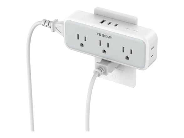TESSAN Outlet Extender (5 Outlets, 3 USB)