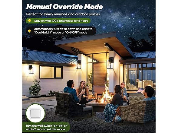 BesLowe 2-Pack Outdoor Wall Lights, Black