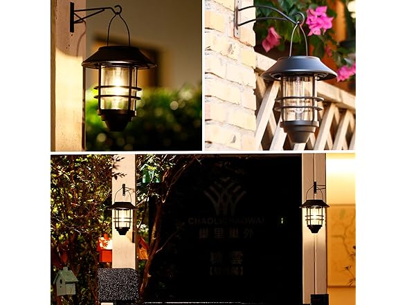2 Pack Solar Lanterns Outdoor