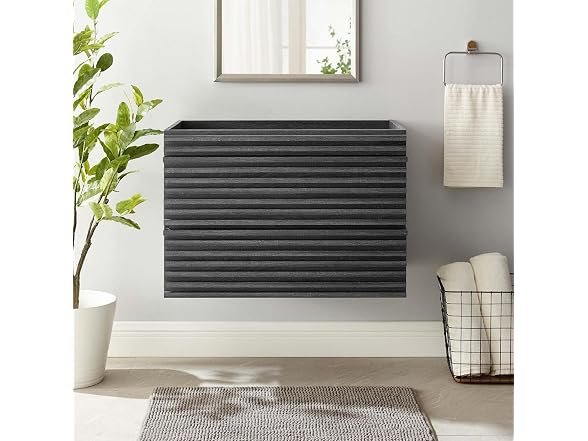 30 in. Render WALL-Mount Bathroom Vanity, Charcoal