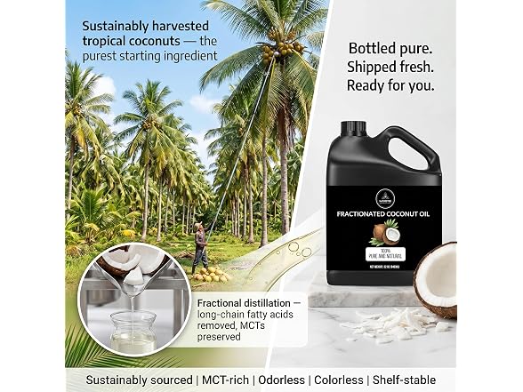 Naturevibe Botanicals Fractionated Coconut Oil 32 Ounces