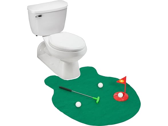 EZ Drinker Toilet Golf Joke & Novelty Set - Play Golf on the Toilet