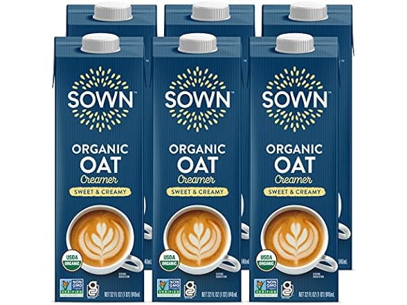 6PK SOWN Organic Oat Creamer Sweet & Creamy