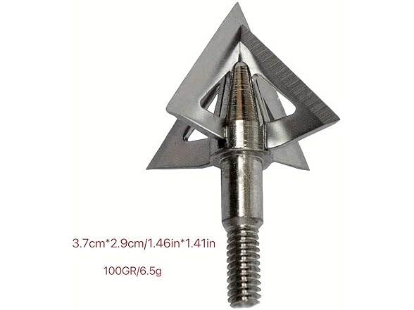 JIANZD 100 Grain 4-Blade Archery Broadheads 6-Pack